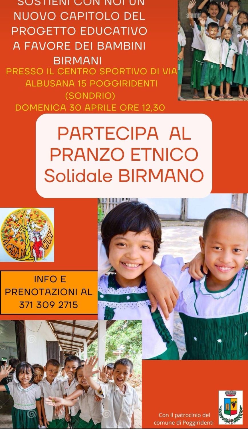 Pranzo etnico solidale birmano a Poggiridenti