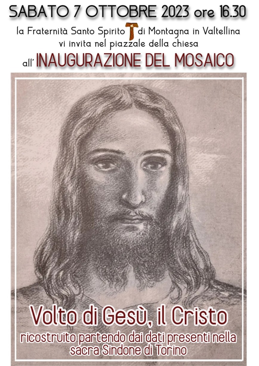 Inaugurazione del mosaico “Il Volto di Gesù, il Cristo” al convento di Montagna