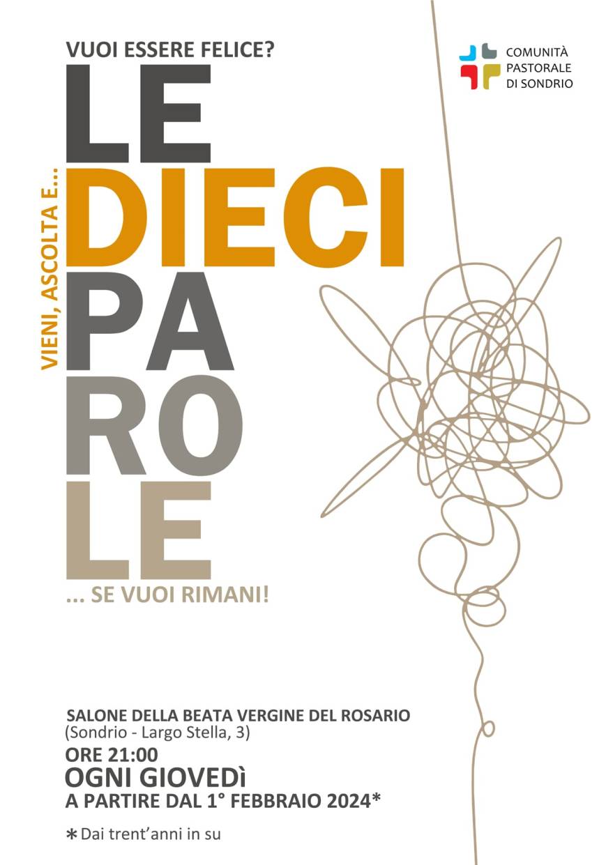 “Le dieci parole”, un percorso per chi, credente o non credente, è alla ricerca della felicità