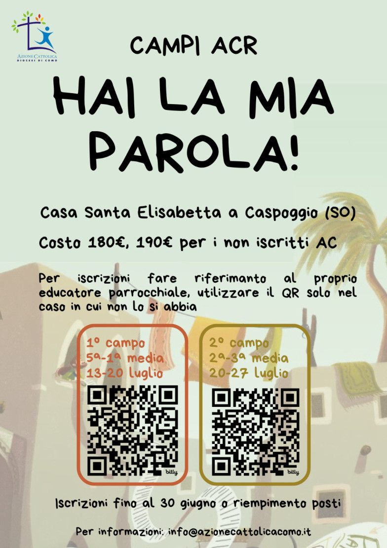 “Hai la mia parola!”. Campi ACR