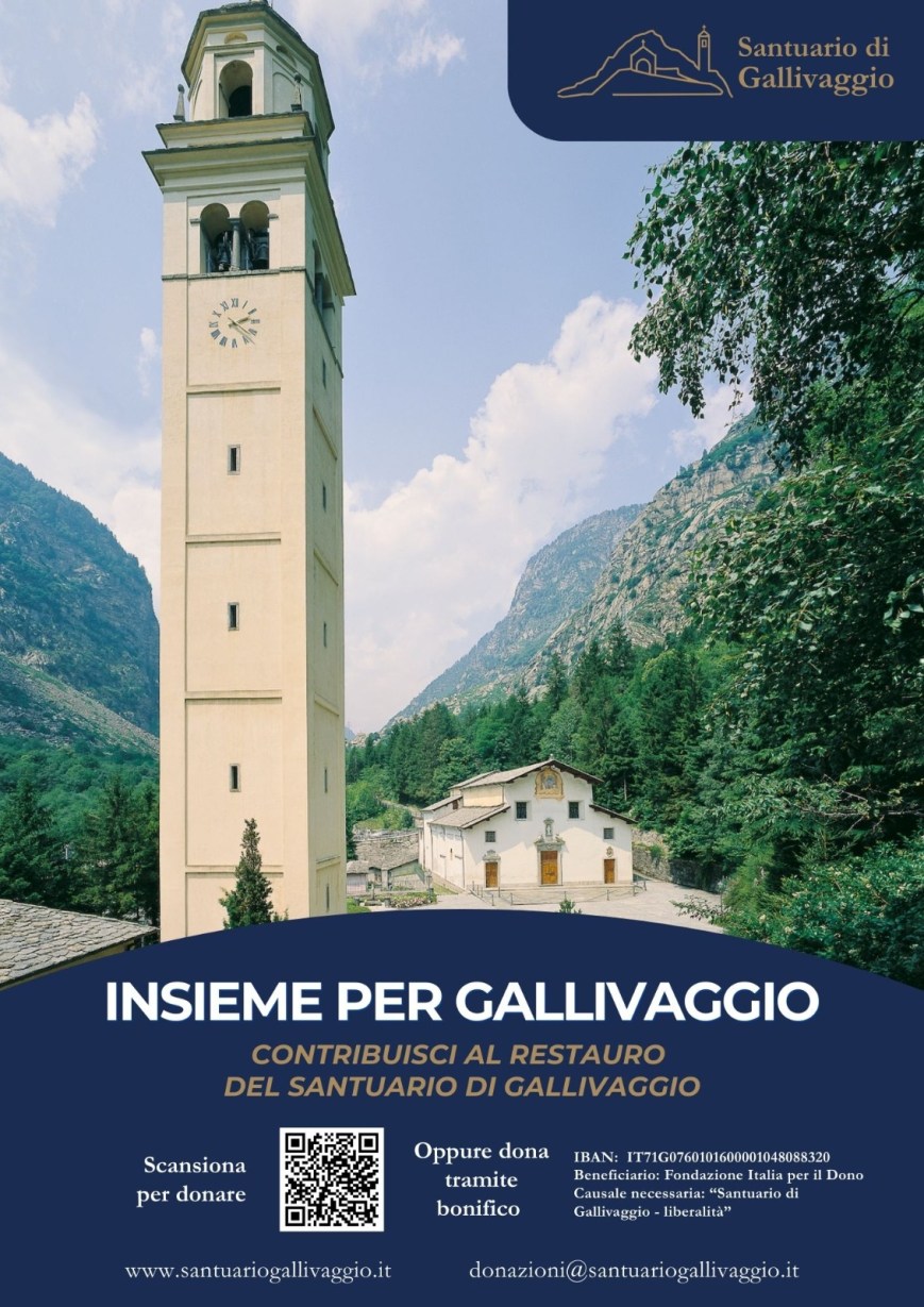 Domenica 8 giugno una colletta straordinaria in Diocesi per il restauro del santuario di Gallivaggio