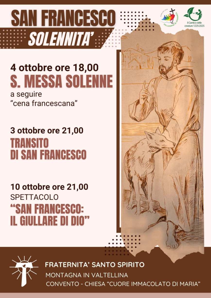 La solennità di San Francesco d’Assisi con la Fraternità Santo Spirito