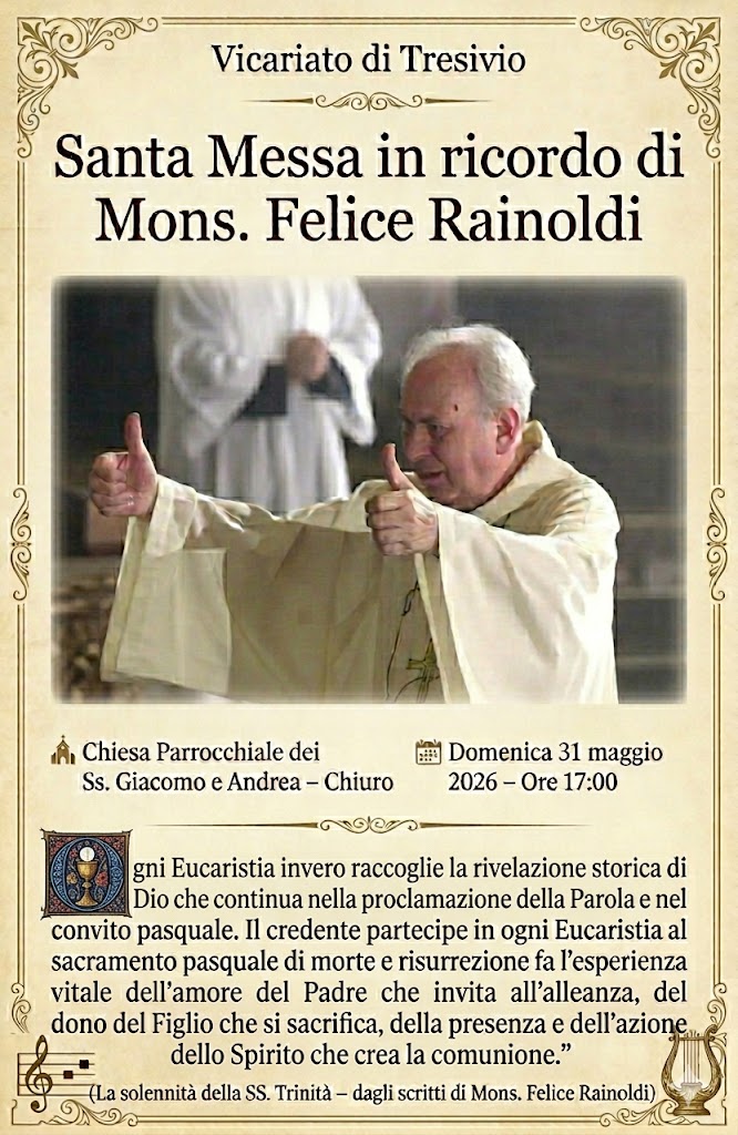 Celebrazione eucaristica vicariale in ricordo di mons. Felice Rainoldi