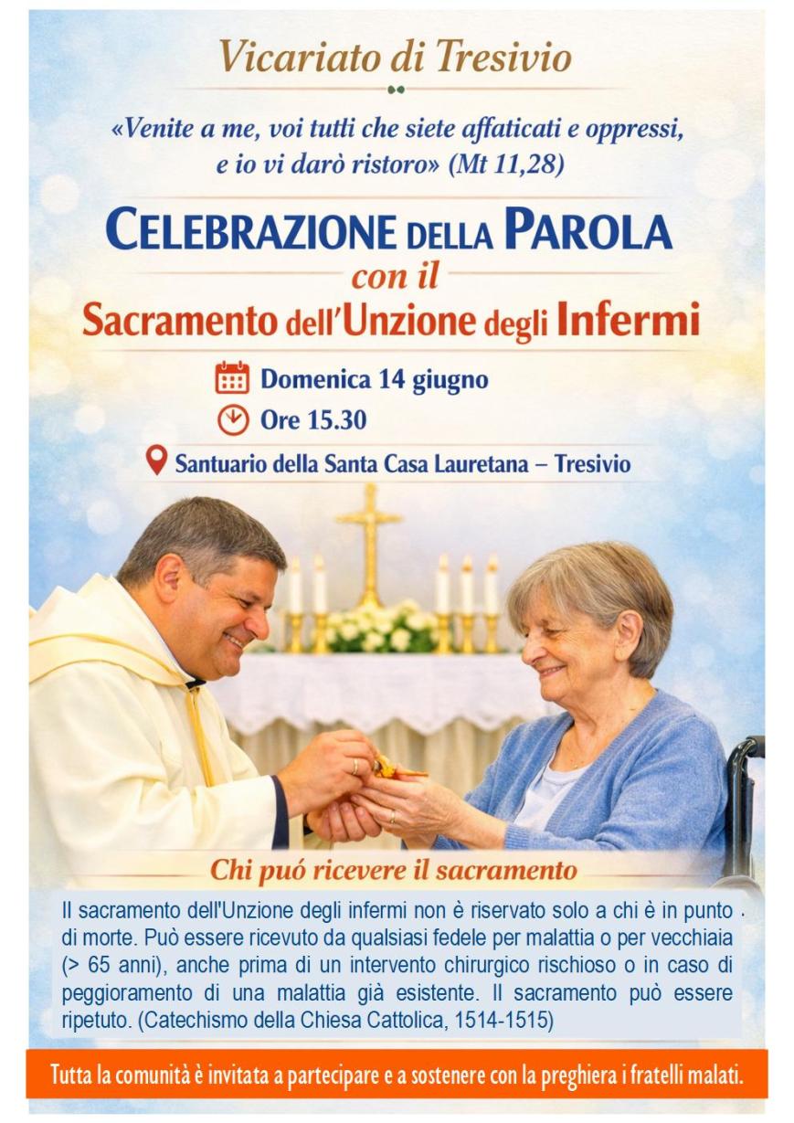 Celebrazione vicariale della Parola con Sacramento dell’Unzione degli infermi
