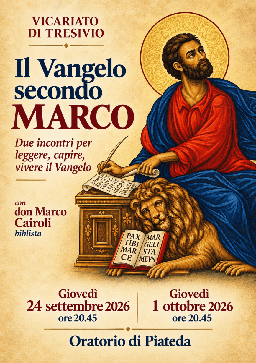 Il Vangelo secondo Marco. Due incontri con il biblista don Marco Cairoli